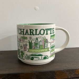 Starbucks You Are Here Mug Illustrated Style Charlotte, NC North Carolina